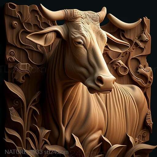 Природа и животные (Корова 1, NATURE_3933) 3D модель для ЧПУ станка